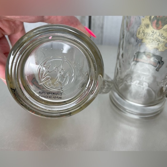 2 Bacardi Oakheart Spiced Rum Beer Mug Drinking Stein 12 oz Rippled Glasses - Picture 4 of 6